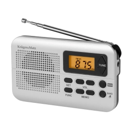 Radio džepni + budilica; 2xAAA Kruger&Matz KM0819