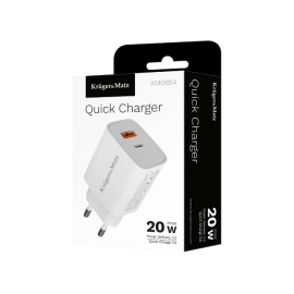 Pretvarač 230VAC / 1xUSB + 1xUSB-C 3A 20W PDQC 3.0