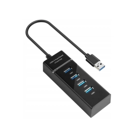 Hub USB 3.0 4-port; crni