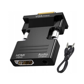 Pretvarač HDMI ženski na VGA ženski + 3,5mm kabel