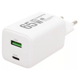 Pretvarač 230VAC / 1xUSB i 1xUSB-C 65W PD/PPS