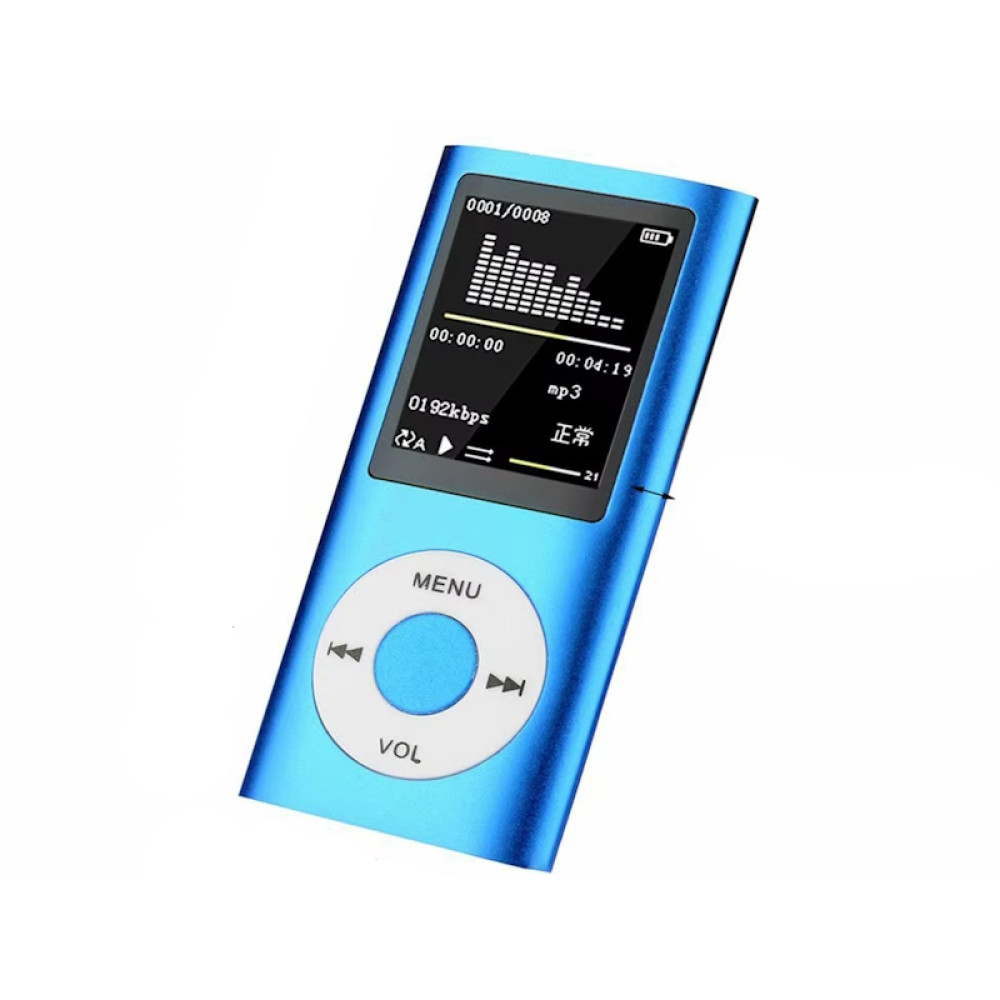 MP4 player plavi; LCD; bez SD kartice