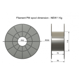 Nit za 3D 1,75mm 1kg ABS žuta PM