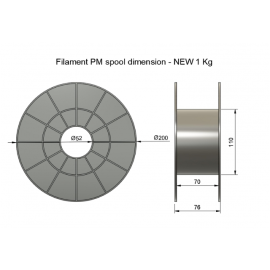 Nit za 3D 1,75mm 1kg PLA bež PM
