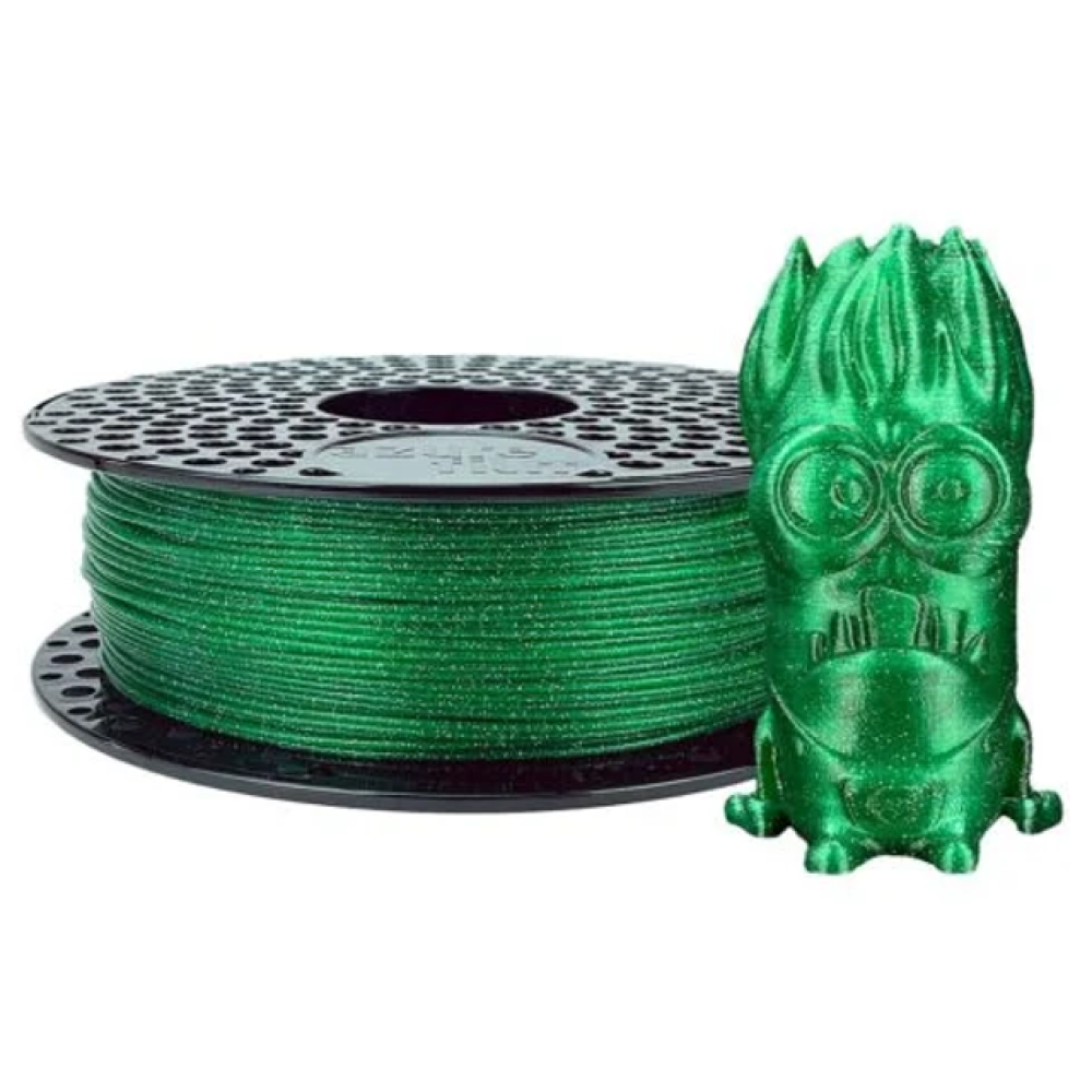 Filament 1,75mm 1kg PLA zelena+šljokice Azurefilm