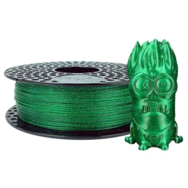 Filament 1,75mm 1kg PLA zelena+šljokice Azurefilm