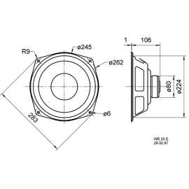 Zvučnik WS 25E 8R 80W/110W; 6000Hz Visaton