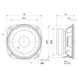 Zvučnik FRS 8 8R 30W/50W; 100-20000Hz Visaton