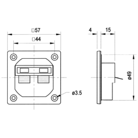 Terminal za zvučnik PT 57NG; 5192 Visaton