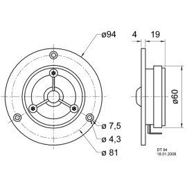 Zvučnik DT 94 4R 70W/100W; 1200-22000Hz Visaton