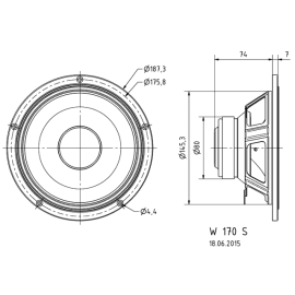 Zvučnik W 170S 8R 50W/80W; 8000Hz Visaton