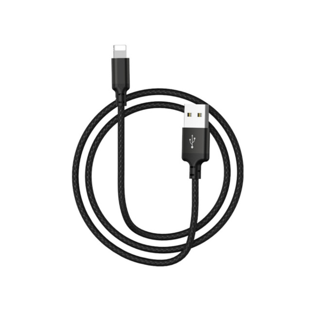 Kabel USB za iPhone 5/6/7/8 pleteni X14; 1m; crni Kabel USB za iPhone 5/6/7/8 pleteni X14; 1m; crni