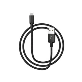 Kabel USB za iPhone 5/6/7/8 pleteni X14; 1m; crni