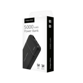 Baterija Powerbank 5000mAh; 1xUSB +USB-C 2A; crna 
