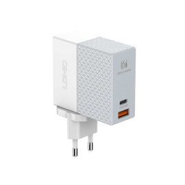 Pretvarač 230VAC / 1xUSB+USB-C 65W PD + USB-C 1m