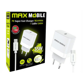 Pretvarač 230VAC / 1xUSB-C 3A 35W PD + kabel 1m