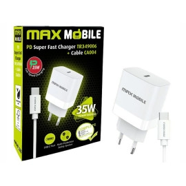 Pretvarač 230VAC / 1xUSB-C 3A 35W PD + kabel 1m