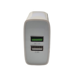 Pretvarač 230VAC / 2xUSB 5,4A 30W  QC 3.0 TR-255
