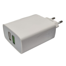 Pretvarač 230VAC / 2xUSB 5,4A 30W  QC 3.0 TR-255