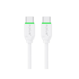 Kabel USB-C muški / USB-C muški 3A 60W 1m bijeli 