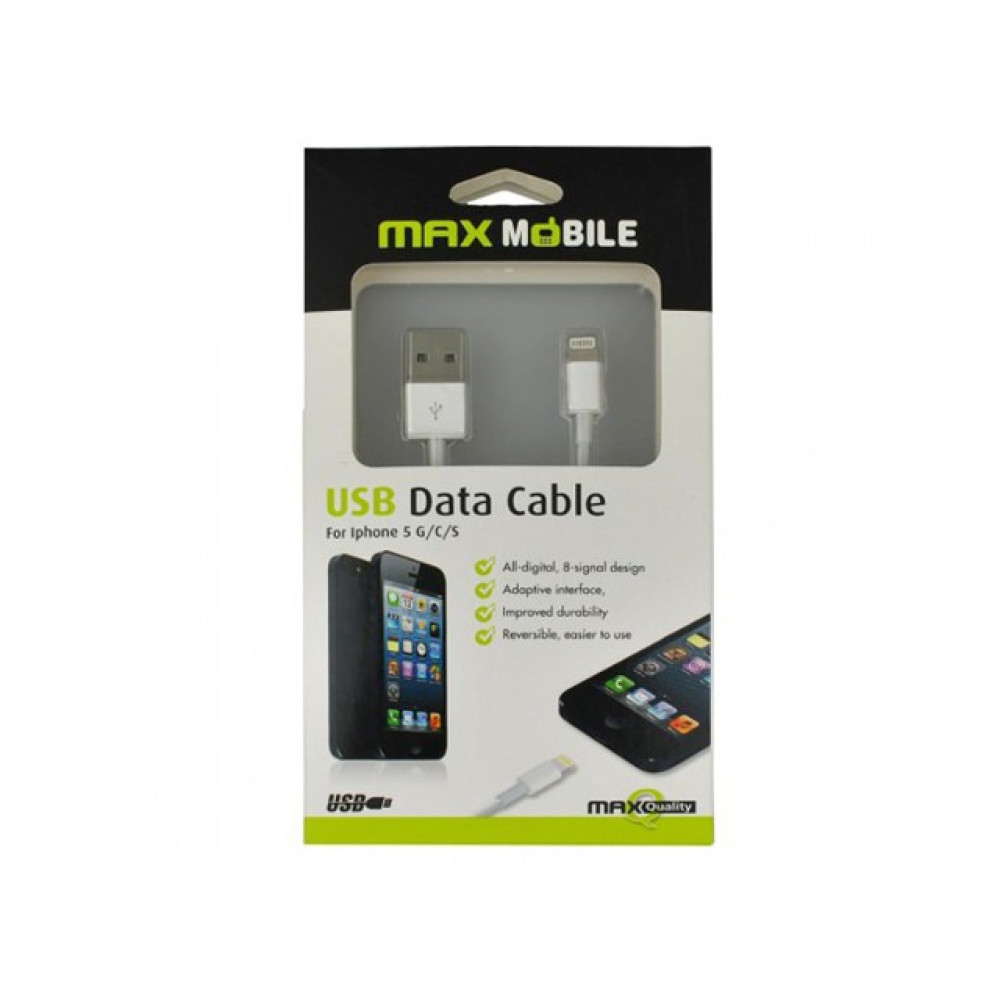 Kabel USB za iPhone 5/6/7/8/X/11..; 1m; bijeli Kabel USB za iPhone 5/6/7/8/X/11..; 1m; bijeli