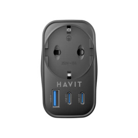 Pretvarač 230VAC / 2xUSB-C+1xUSB-A+Schuko Havit