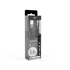 Kabel USB za Iphone 2,4A MFi Apple 1m; sivi
