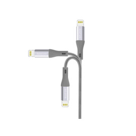 Kabel USB za Iphone 2,4A MFi Apple 1m; sivi