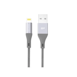 Kabel USB za Iphone 2,4A MFi Apple 1m; sivi