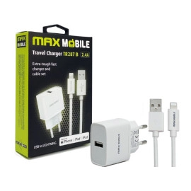 Punjač kućni Apple iPhone 5/8/X/12 2.4A MFI 2u1