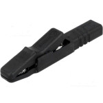 Krokodilka izolirana crna 4mm 25A 60VDC; Hirschman