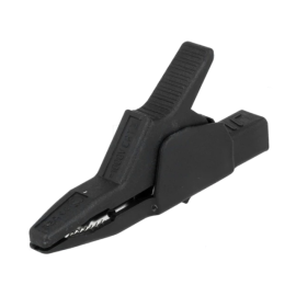 Krokodilka izolirana crna 34A 300V 4mm Hirschmann