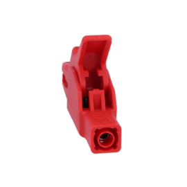 Krokodilka izolirana crvena 34A 300V 4mm Hirschman