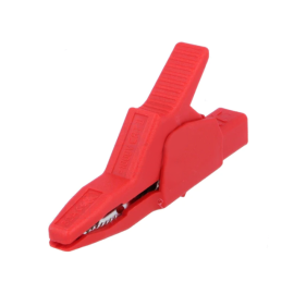 Krokodilka izolirana crvena 34A 300V 4mm Hirschman