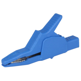 Krokodilka izolirana plava 34A 300V 4mm Hirschmann