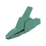 Krokodilka izolirana zelena 34A 300V 4mm Hirschman
