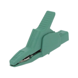 Krokodilka izolirana zelena 34A 300V 4mm Hirschman