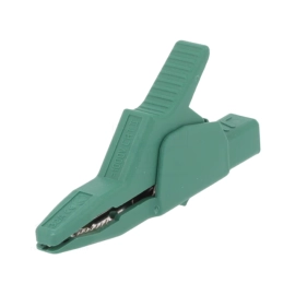 Krokodilka izolirana zelena 34A 300V 4mm Hirschman