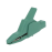 Krokodilka izolirana zelena 34A 300V 4mm Hirschman