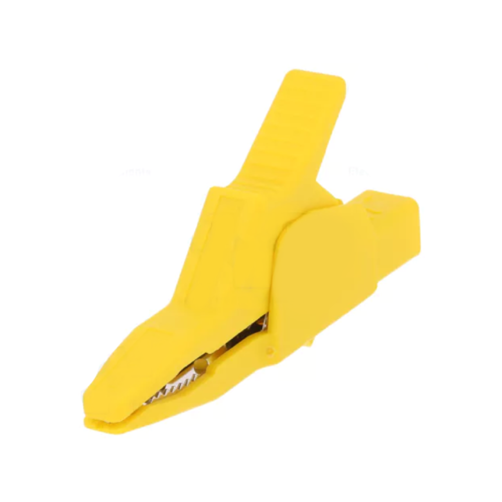Krokodilka izolirana žuta 34A 300V 4mm Hirschmann