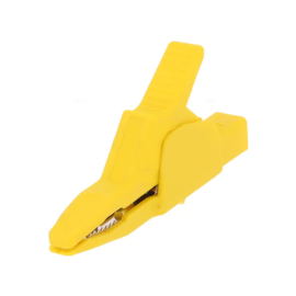 Krokodilka izolirana žuta 34A 300V 4mm Hirschmann
