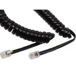 Kabel telefonski za slušalicu spiralni 5m crni