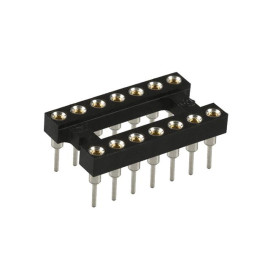 Podnožje DIL14; 7,62mm / 2,54mm; 1A; pozlaćeno;