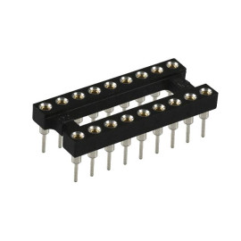 Podnožje DIL18; 7,62mm / 2,54mm; 1A; pozlaćeno;