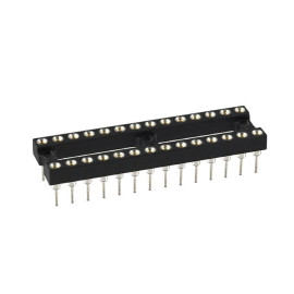 Podnožje DIL28; 7,62mm / 2,54mm; 1A; pozlaćeno;