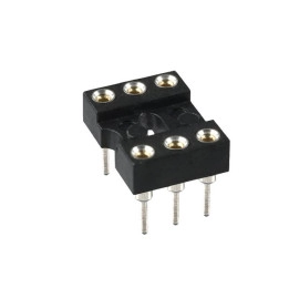 Podnožje DIL 6; 7,62mm; 1A; pozlaćeno