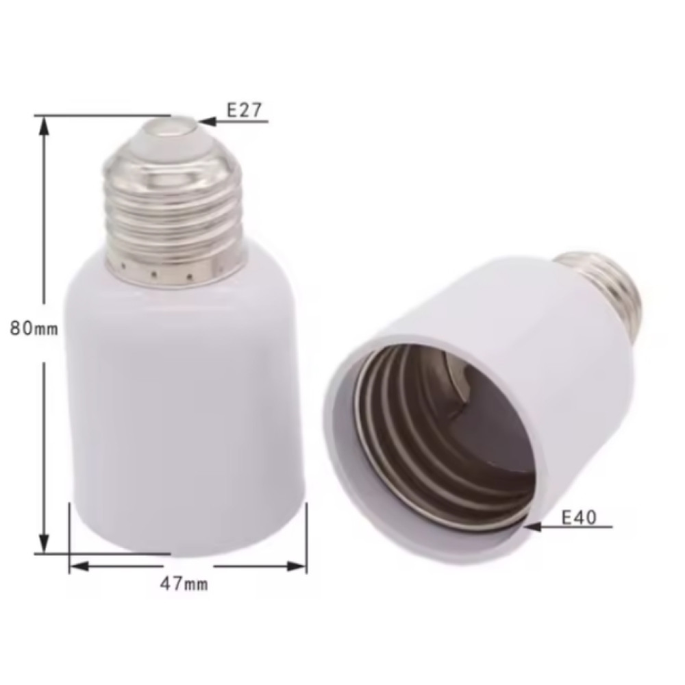 Adapter grlo E27 vanjski na E40 unutarnji navoj