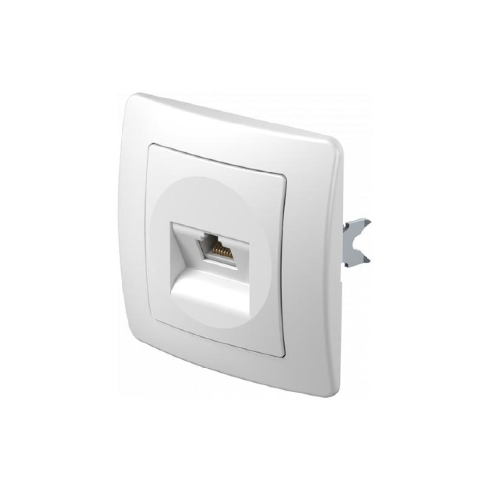 Utičnica podžbukna CAT5 8/8 (RJ45) bijela TEM