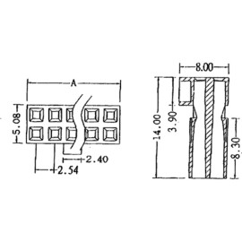 Kućište za konektor NDR 6p (2x3) 2,54mm