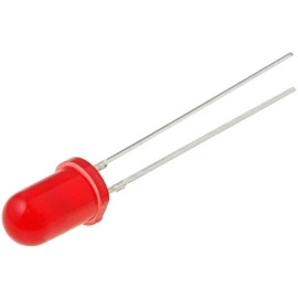 LED 5mm crvena 19mcd 36° 2V 10mA 635nm